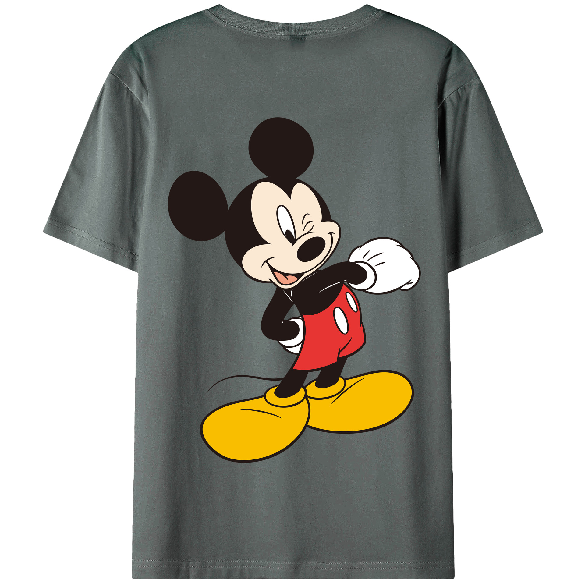 （画像用） ミッキーマウス Mickey Mouse 綿100％半袖Tシャツ（背面プリント）